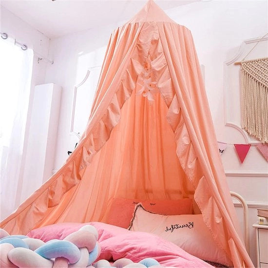 Tenda da letto per bambini - Retrattilella mosche per tenda da letto - Tenda da gioco per bambina - Camera da letto e stanza da letto per bambini - Verde giada.