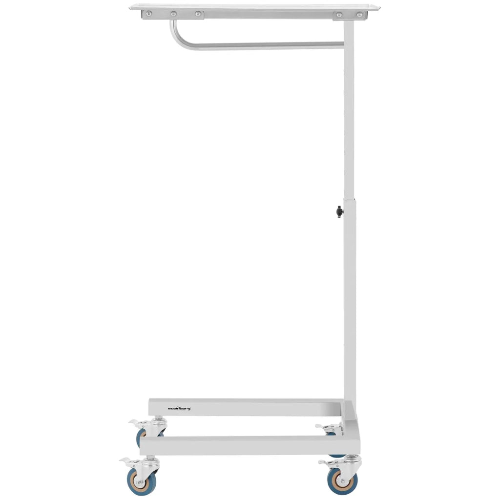 Tavolo Mayo con gamba laterale 60 x 40 cm altezza regolabile acciaio inox grigio 14_0010006