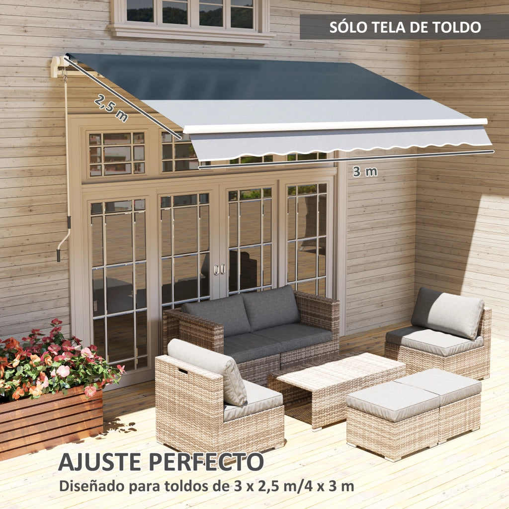 Tenda da Esterno ¨C zephmum ¨C Grigio 2.8x2.5m con Protezione UV