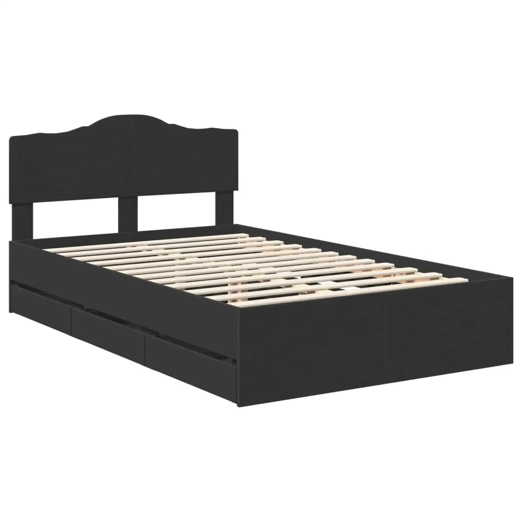 Struttura del letto Nero 120 x 190 cm Legno Ingegnerizzato