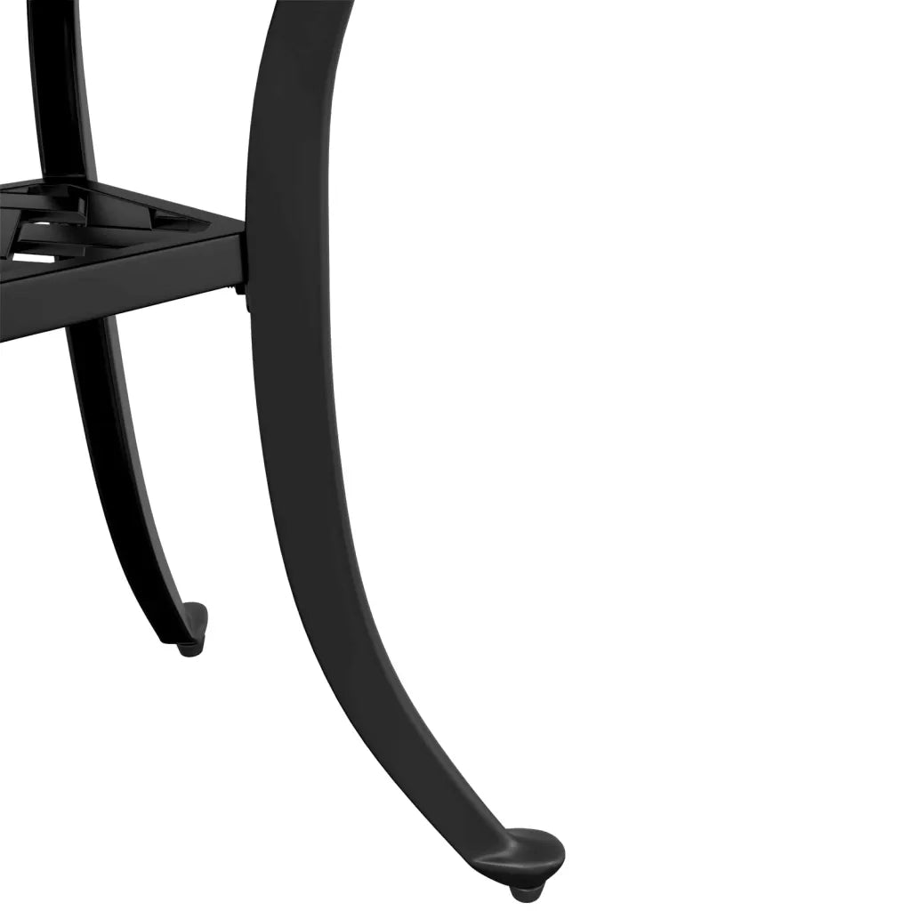Tavolo da Giardino | Tavolino da esterno Nero 53x53x53 cm in Alluminio Pressofuso