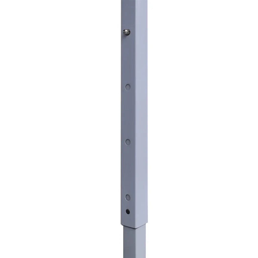 Gazebo Pieghevole Professionale 2 Pareti 2x2m Acciaio Bianco 48887
