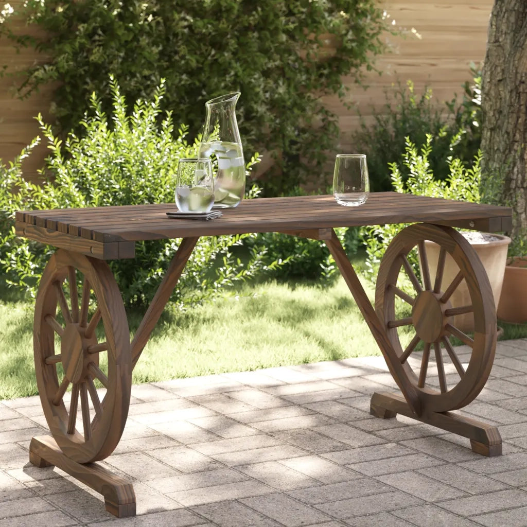 Tavolo da Giardino 115x55x65 cm in Legno Massello di Abete 365114