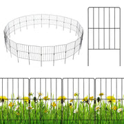 25 Pannelli per recinzione da giardino pieghevole, Recinzione per aiuole in metallo antiruggine-Fioriere