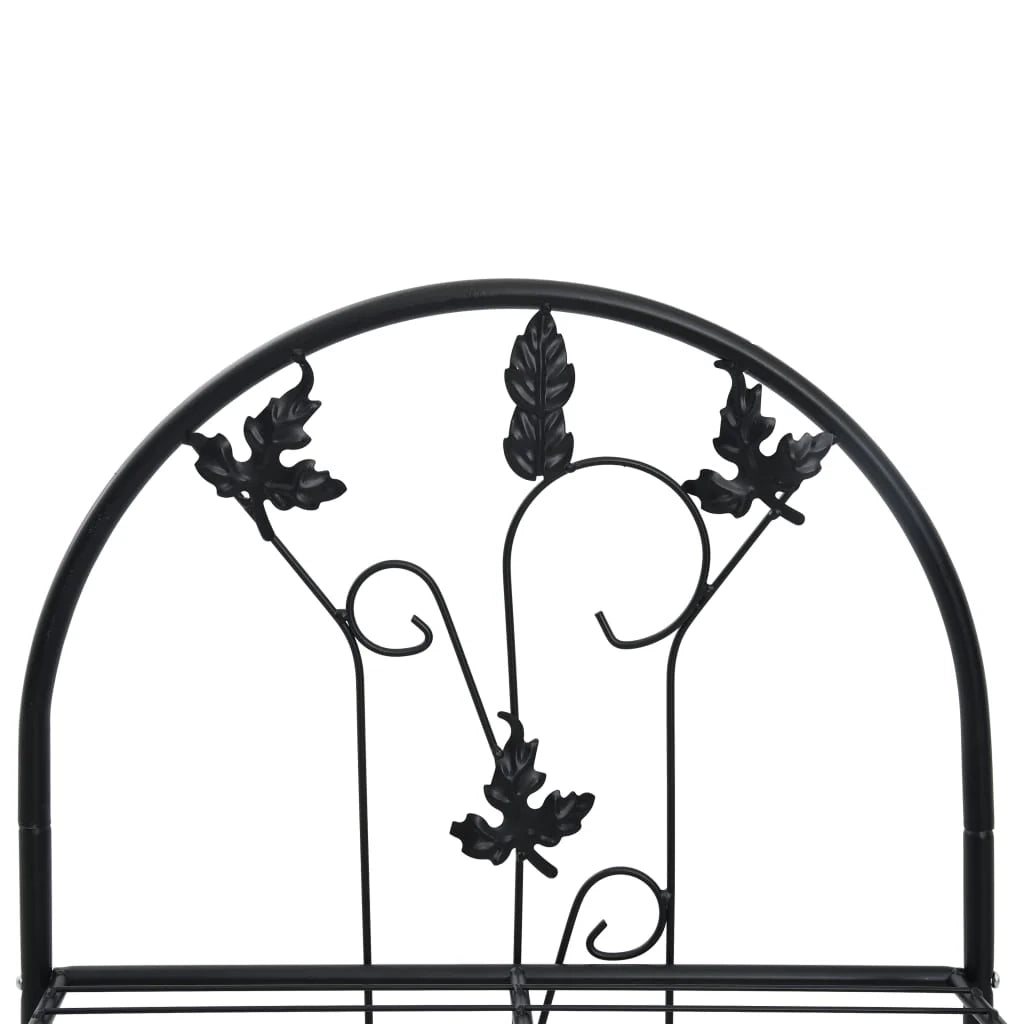 Portavasi/fioriera a 3 ripiani 52 x 28 x 128 cm ferro nero 02_0045239