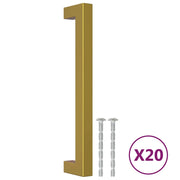 Maniglie per Mobili 20 pz Oro 160 mm in Acciaio Inox CFW4462014