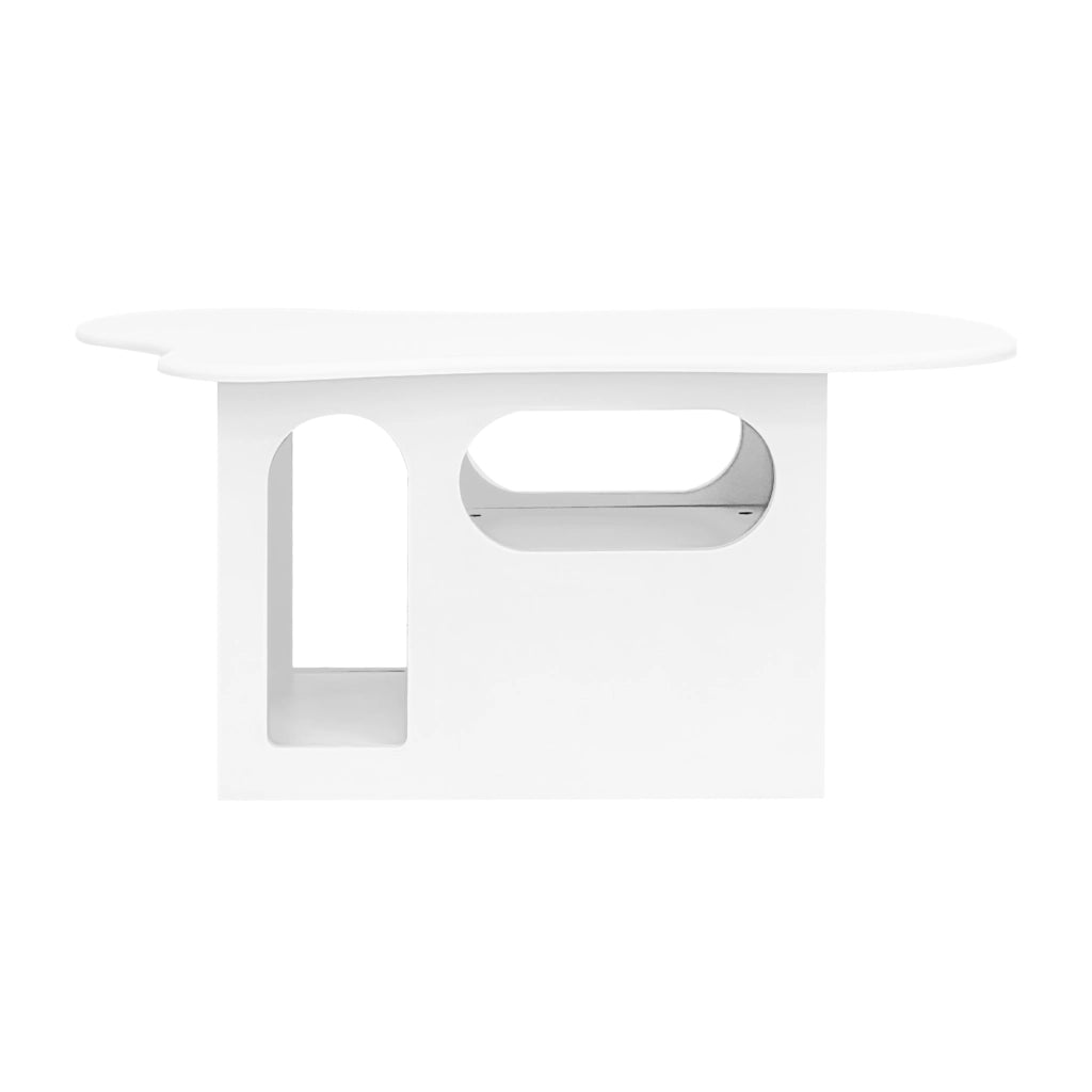 Tavolino da salotto con cassetti - Zephmum- 97x45x43.5cm- Design a nuvola, ripiani aperti