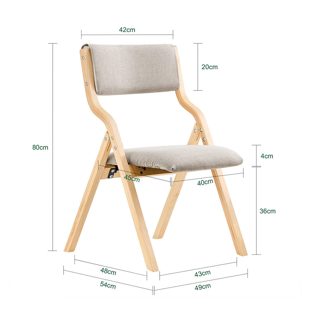 SoBuy FST40-HGx2, Lotto da 2 Sedie Pieghevoli da Pranzo con Seduta e Schienale Imbottiti, Design Elegante e Salvaspazio Sedie Pieghevoli da Interno, Perfette per Cucina, Ufficio ed Esterno, Grigio