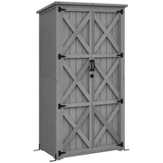 Casetta da Giardino ¨C Zephmum ¨C Legno Massello, 90x54.5x168.5 cm, Grigio