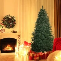 Albero di Natale Artificiale Pieghevole con Base Rimovibile 180cm - Verde