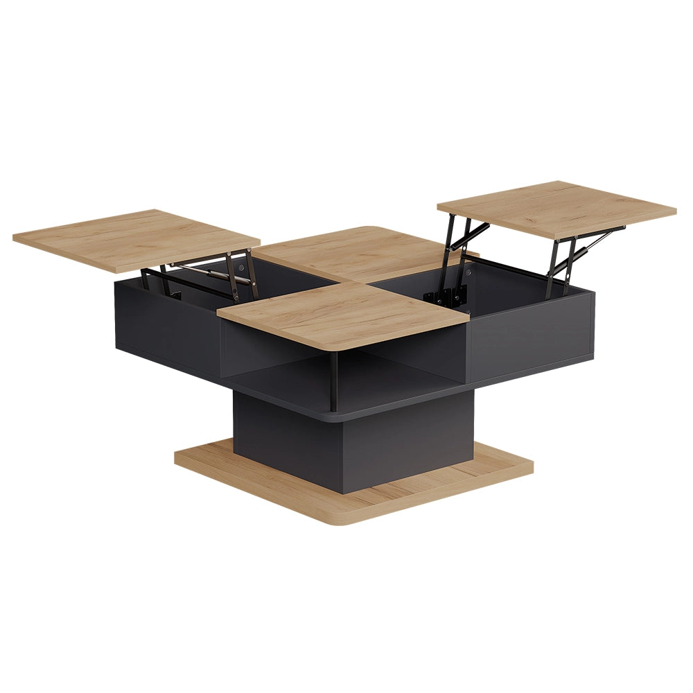 Vicco tavolino soggiorno Antracite 80 x 45 cm con vani portaoggetti