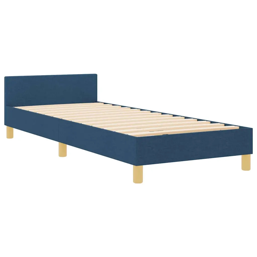 Struttura del letto con testiera Blu 80 x 200 cm Tessuto 3344766