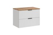 Set mobili bagno 80 cm con piano Adel White 80 cm