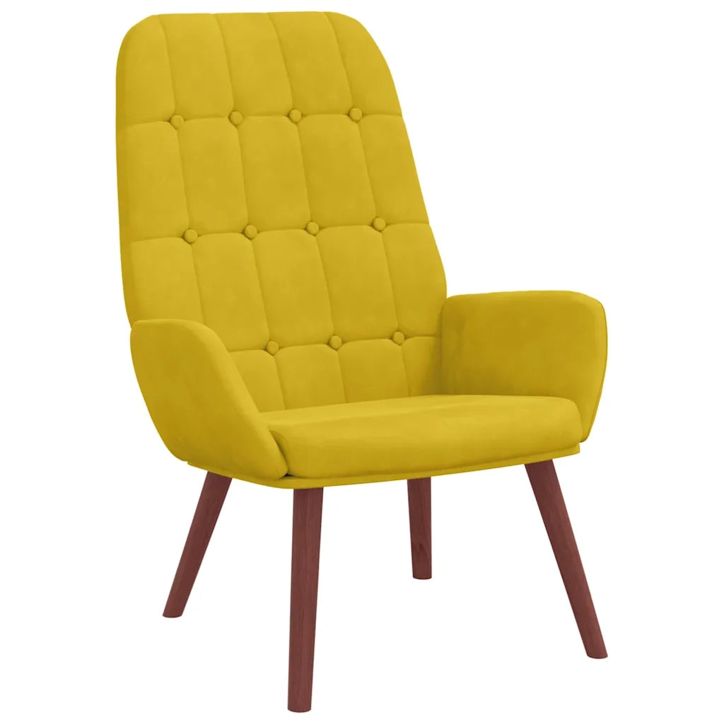 vidaXL Poltrona Relax Giallo in Velluto