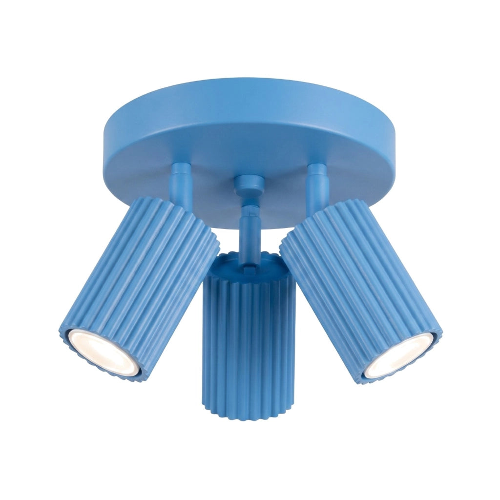 Plafoniera KARBON 3P azzurro