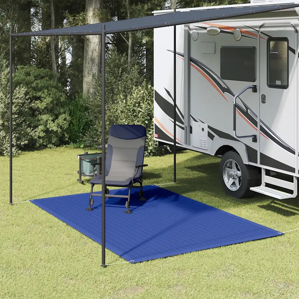 Tappeto da Tenda 250x200 cm Blu in HDPE 310719