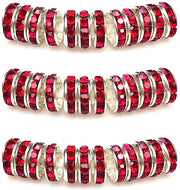 MJDCB 8mm 100 pezzi di perle rotonde per gioielli perle strass spacer per la creazione di collane bracciali catenelle (rosso)