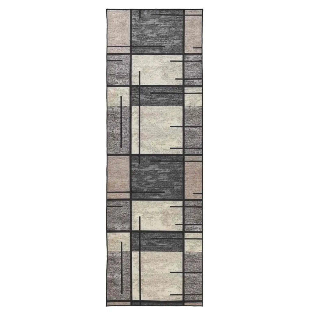 Runner Tappeto LESAKA Marrone 80 x 100 cm Velluto diamante 42045271