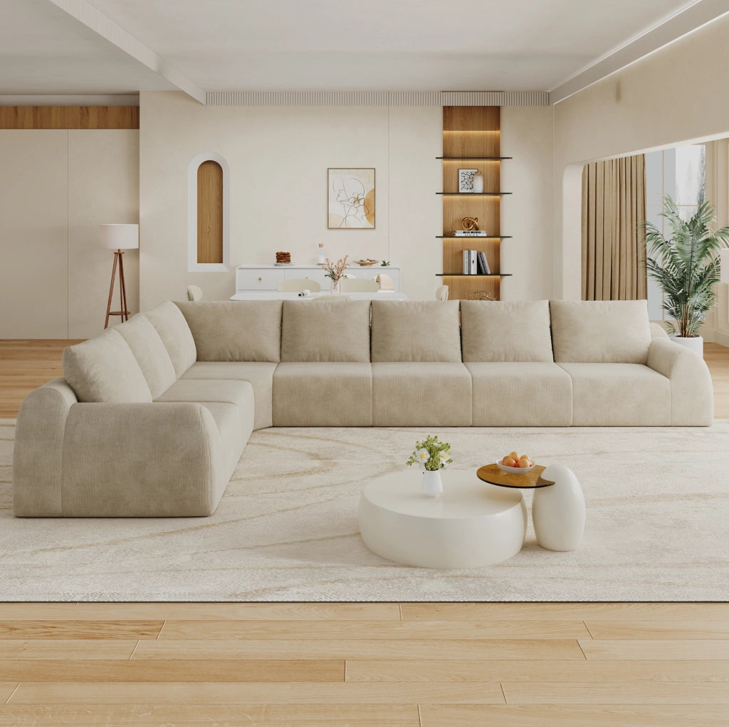 Divano in ciniglia khaki