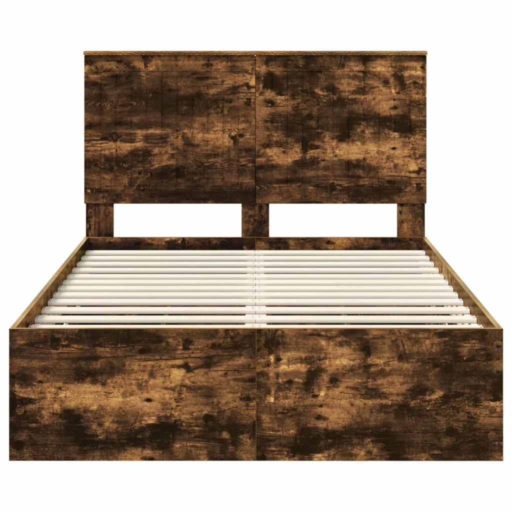 Struttura del letto con cassetto Rovere fumé 120 x 190 cm