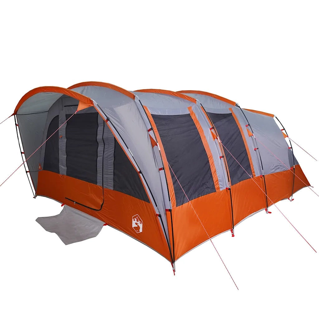 Tenda Familiare a Tunnel per 8 Persone Grigia Impermeabile 94751