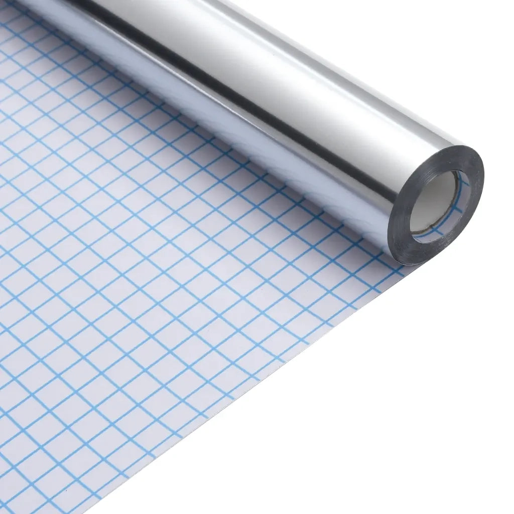 Adesivi per Mobili Autoadesivi Argento 90x500 cm in PET CFW6595200