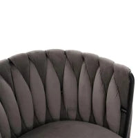 Set da 2 Sedie Girevoli a 180° con Supporto Lombare Ergonomico e Rivestimento Effetto Velluto, 56x50x70 cm, Grigio