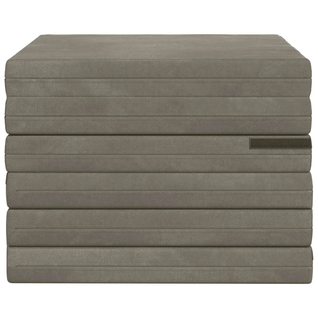 Divano Letto Pieghevole 140 x 67 x 15 cm Grigio Chiaro 900275