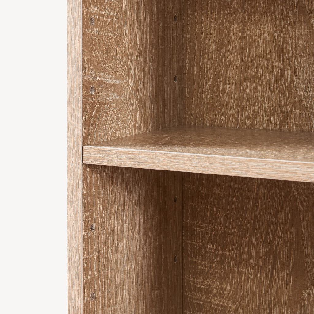 Scaffale a Colonna Tynset con 10 Scomparti per CD DVD 187x20x17 cm Effetto Rovere Sonoma [en.casa]