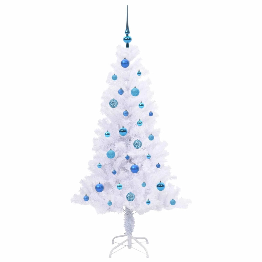 Albero di Natale | Decorazioni natalizie artificiale Bianco 150 cm PVC e Acciaio