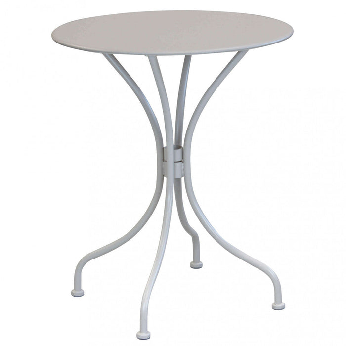 Tavolo Bristol Ø60x71h cm in Acciaio Tortora