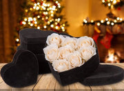 Set di 4 scatole di regalo, scatola per torta, scatola di conservazione con coperchio, scatola di regalo a forma di cuore, scatole di velluto, scatola di regalo, scatola per gioielli, regalo per il giorno della mamma