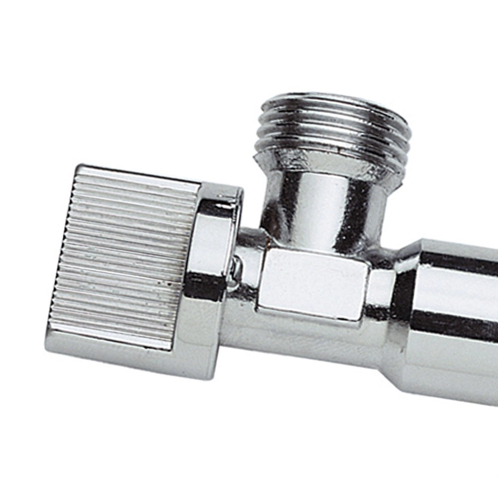 Rubinetto a sfera con guarnizione in ptfe e rosetta 1/2x1/2