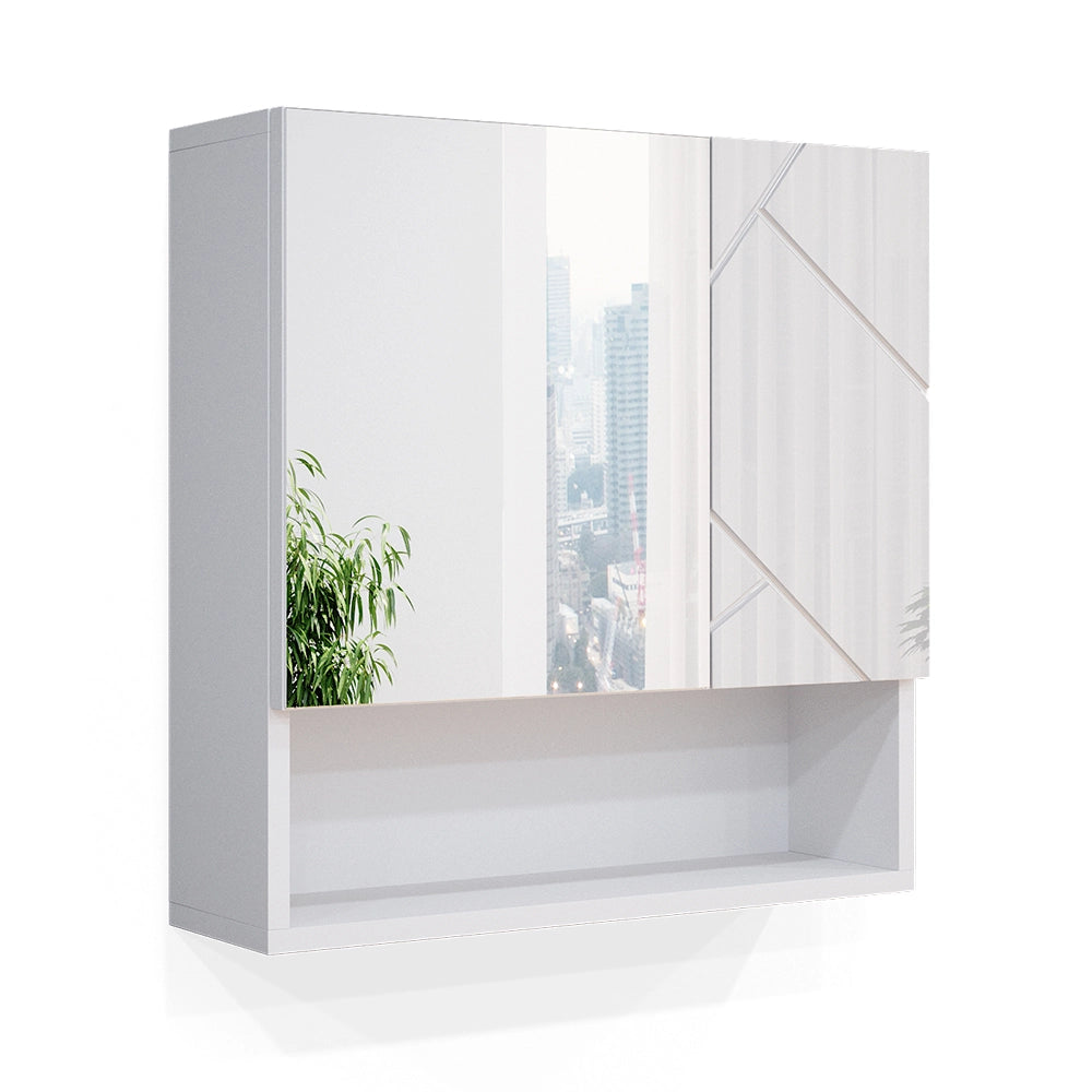 Vicco Specchio contenitore bagno Bianco lucido 16.9 x 55 cm
