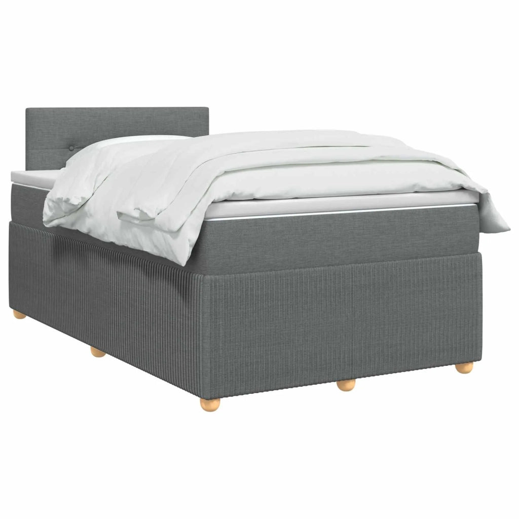 Letto box spring con materasso Grigio Scuro 120 x 190 cm 3452884