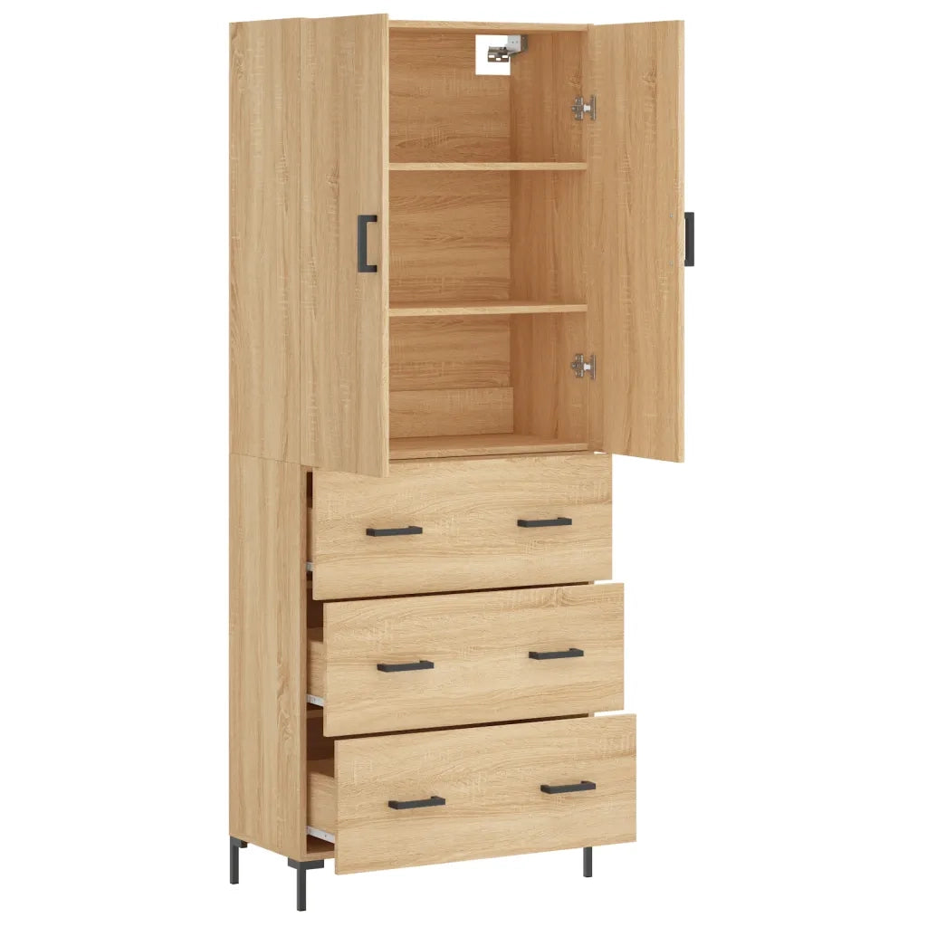 Credenza Rovere Sonoma 69,5x34x180 cm in Legno Multistrato 3195846