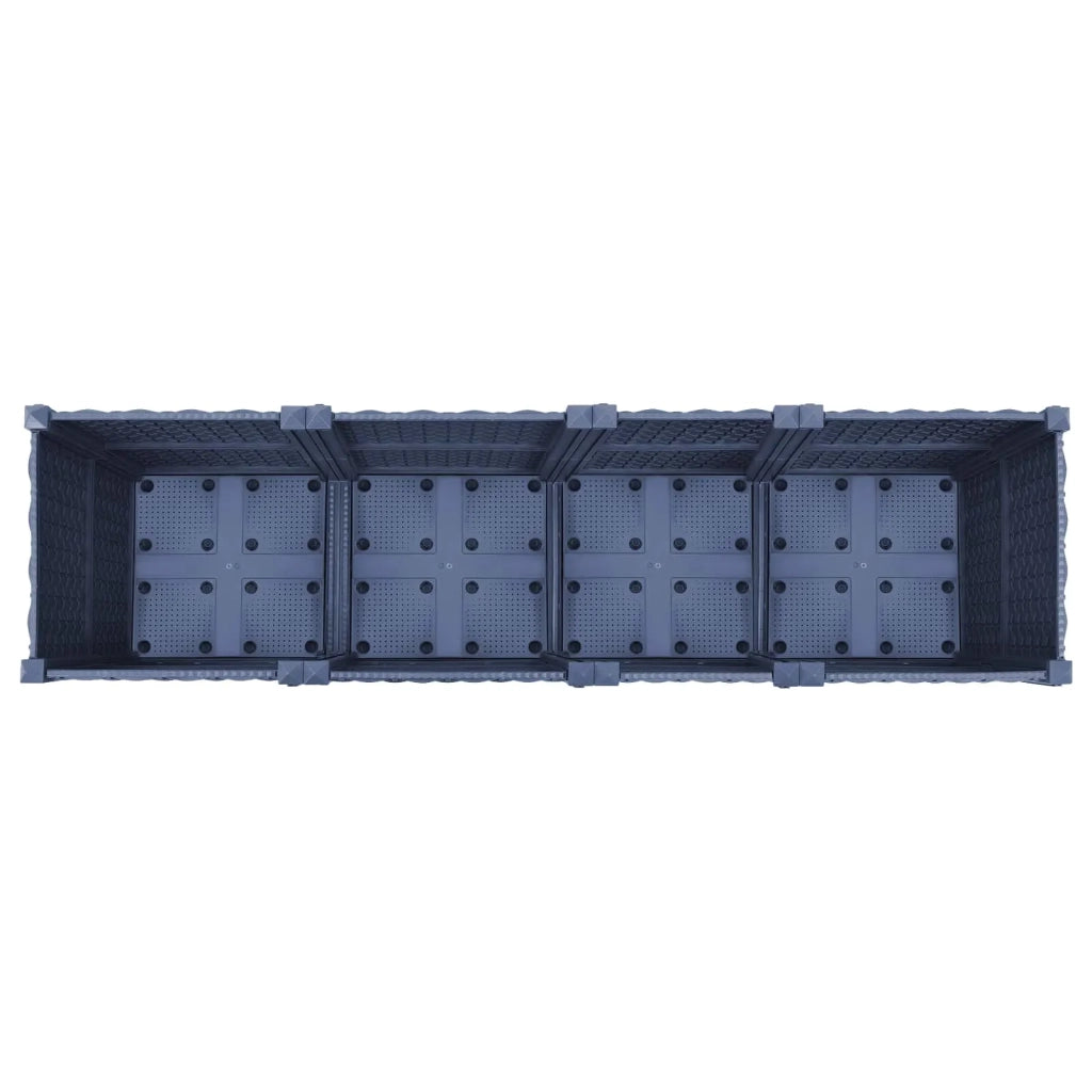 Vaso da Giardino con Ruote Blu Grigio 160 x 40 x 48 cm PP 3423135