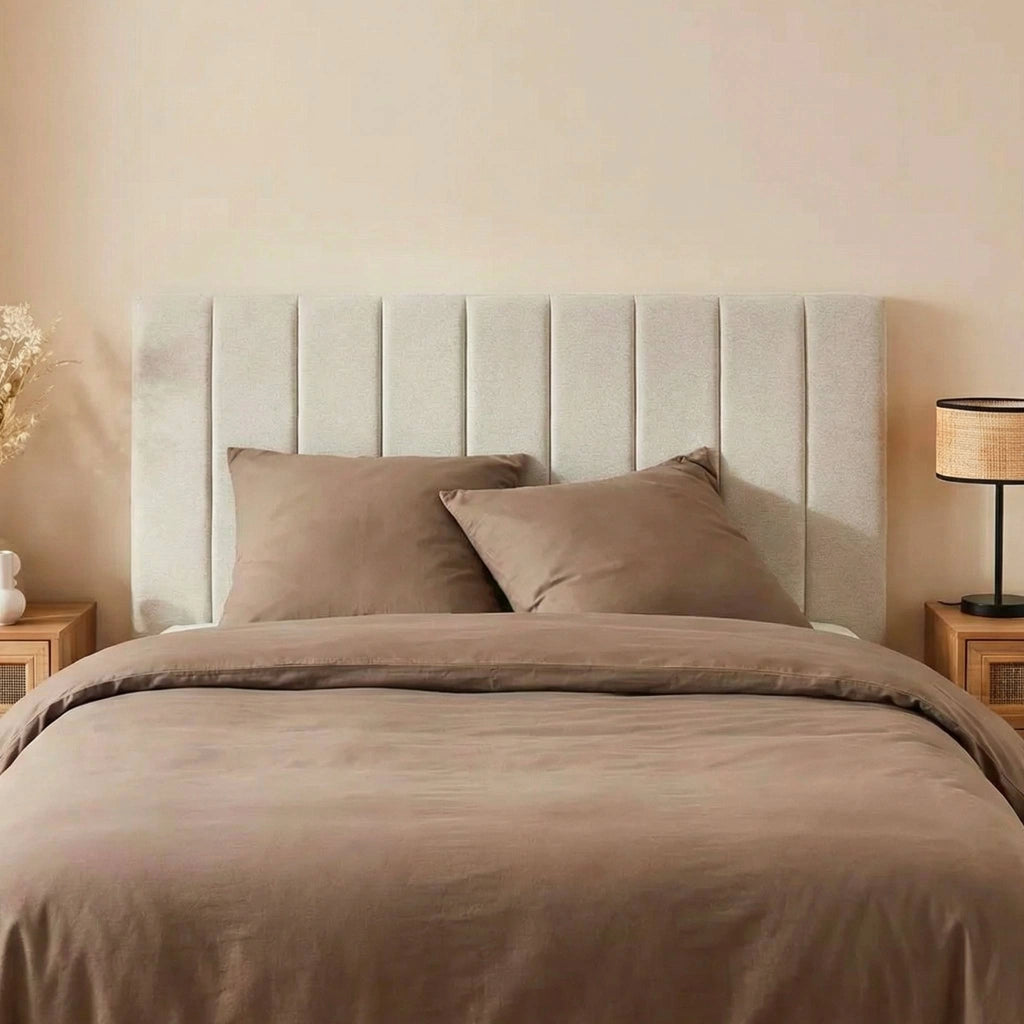 Testata del letto rivestimento tessuto 170cm, grigio chiaro