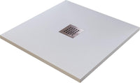 Piatto Doccia in Pietra 80x80 cm Bonussi Ardesia Stone Central Bianco