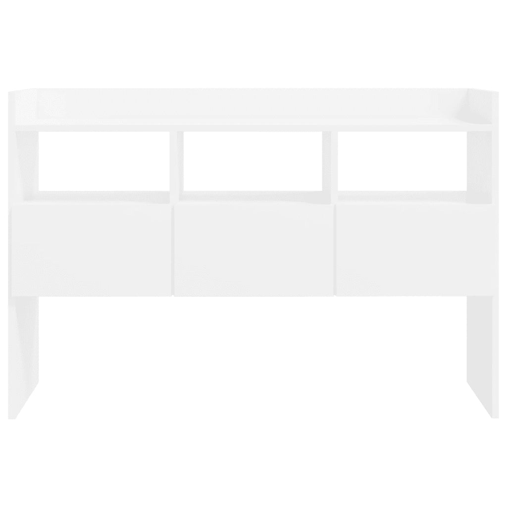 Credenza Bianco Lucido 105x30x70 cm in Legno Multistrato