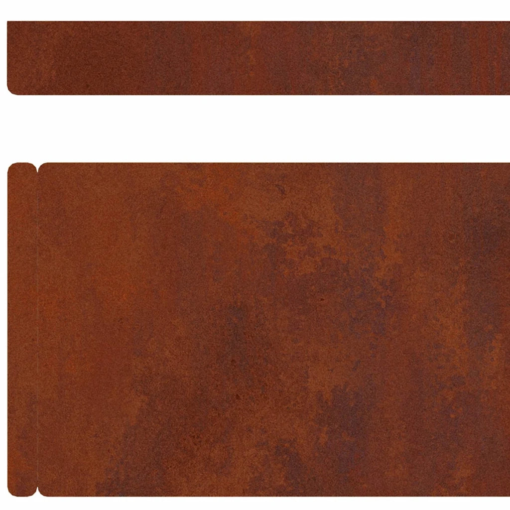vidaXL Finitura per Prato da Giardino 4 pcs Ruggine 450 x 10 cm