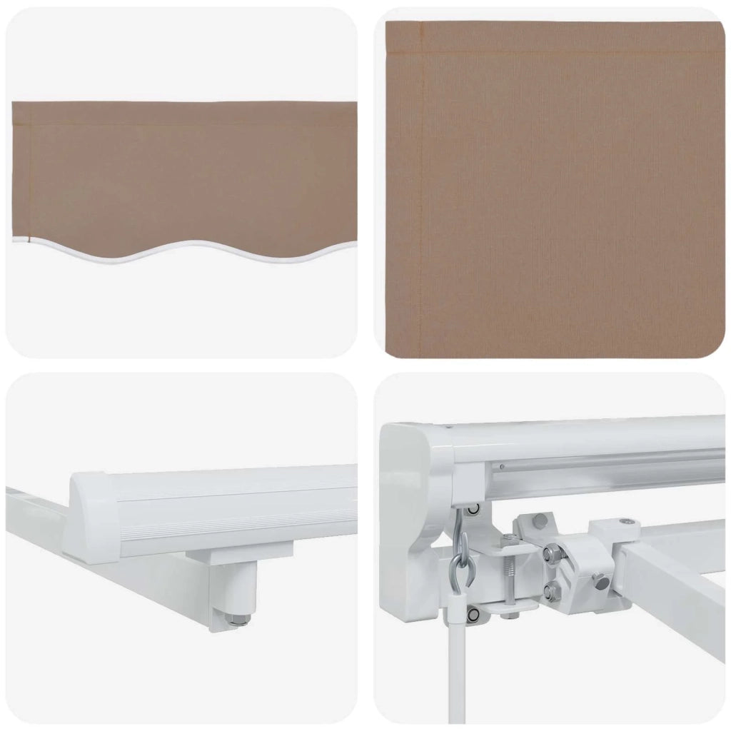 Tenda retrattile manuale Tortora 4,5 × 3,5 m 3426293