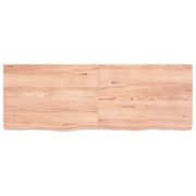 Piano Tavolo Marrone 140x50x(2-6) cm Massello Rovere Trattato 3156380