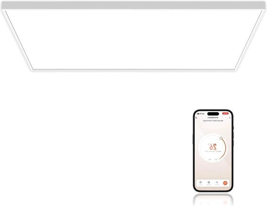 Infrarotta Infrarotta a Parete da 1000 Watt fino a 120°C per 15-25m² - Temperatura di Funzionamento in 1-3 Min - WIFI (Smart Tuya) - Certificato TÜV