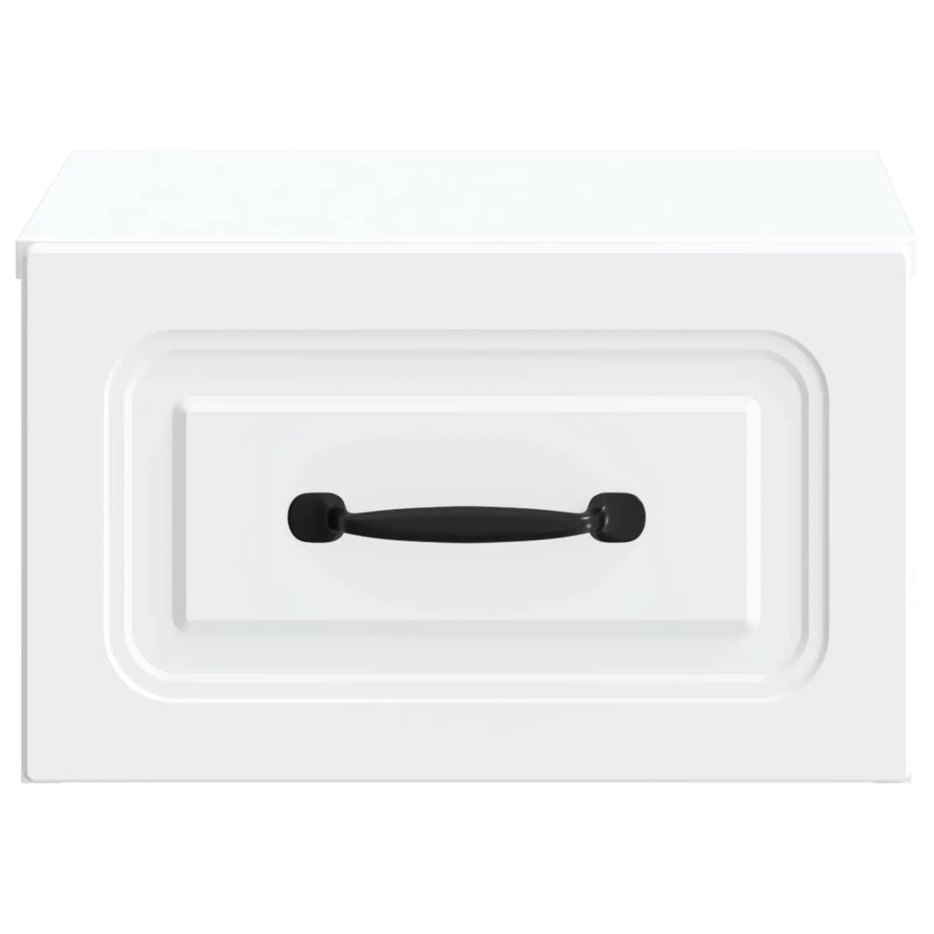 Mobiletto da notte a muro 2 pcs Bianco 34,5 x 33 x 20 cm