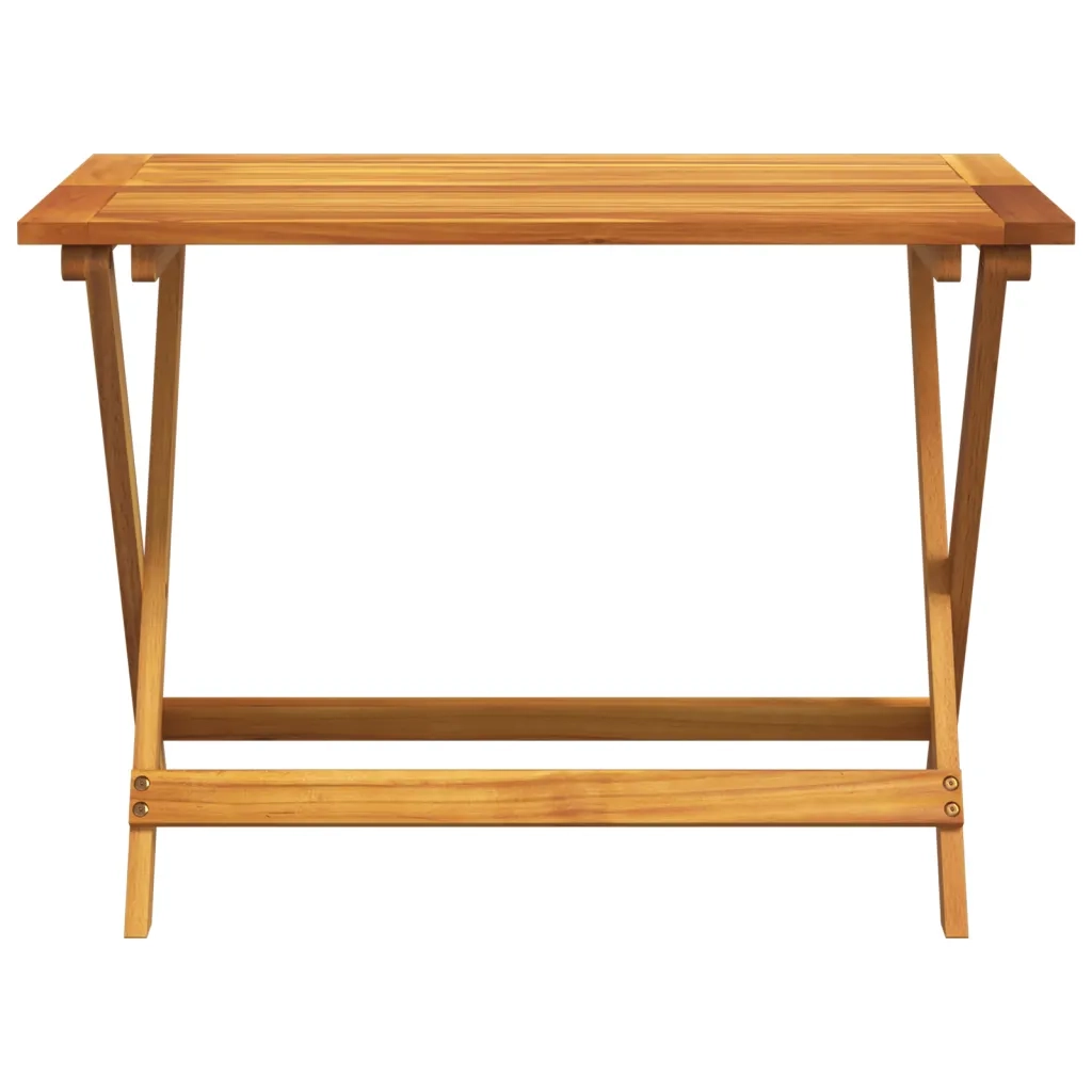 Tavolo Giardino Pieghevole 90x52,5x65 cm Legno Massello Acacia 364894