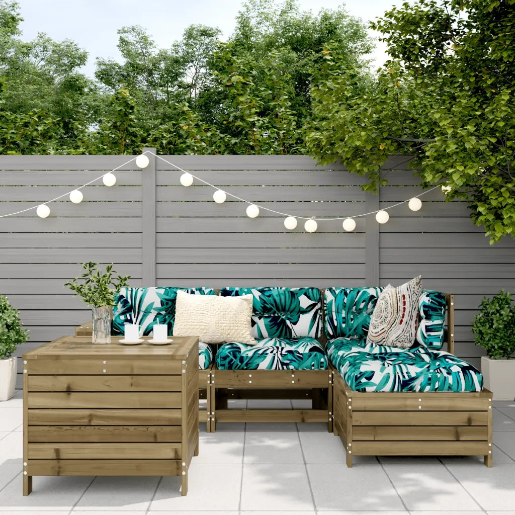 Set Divani da Giardino 5 pz in Legno Impregnato di Pino 3250487