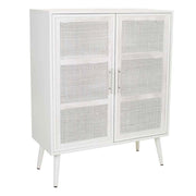 Mobile in legno e rete bianco 80x37x101h