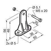 STAFFA ATTACCO A "T" MINGARDI 2700101 AUTOMAZIONE AUTOMATISMI ORIGINALE GARANZIA