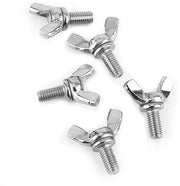 Viti Vlindersch 5 pezzi - M6 DIN316 - Acciaio Inossidabile - Manico a Lame - Lunghezza del Filo 30 mm - Alta Qualità - Manico